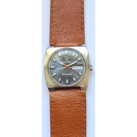 Lagonda Tressa Day/Date Automatic Chronometer Wrist Watch - Blue, 1975