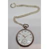 Mildia Silver Pocket Watch With Chain - White, 1915