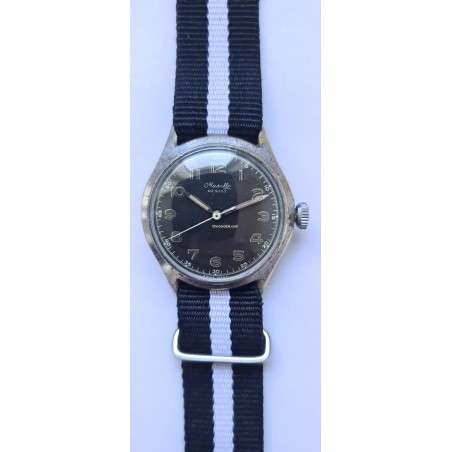 Muselte Resist Military WWII Wrist Watch - Black, 1943