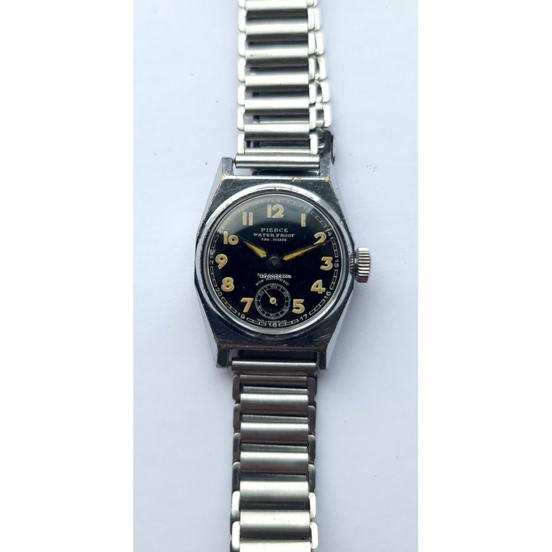 Pierce Waterproof Military WWII Wrist Watch - Black, 1941