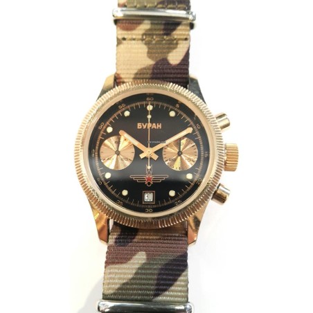 Buran Military Chronograph 3133 - Black, 1991