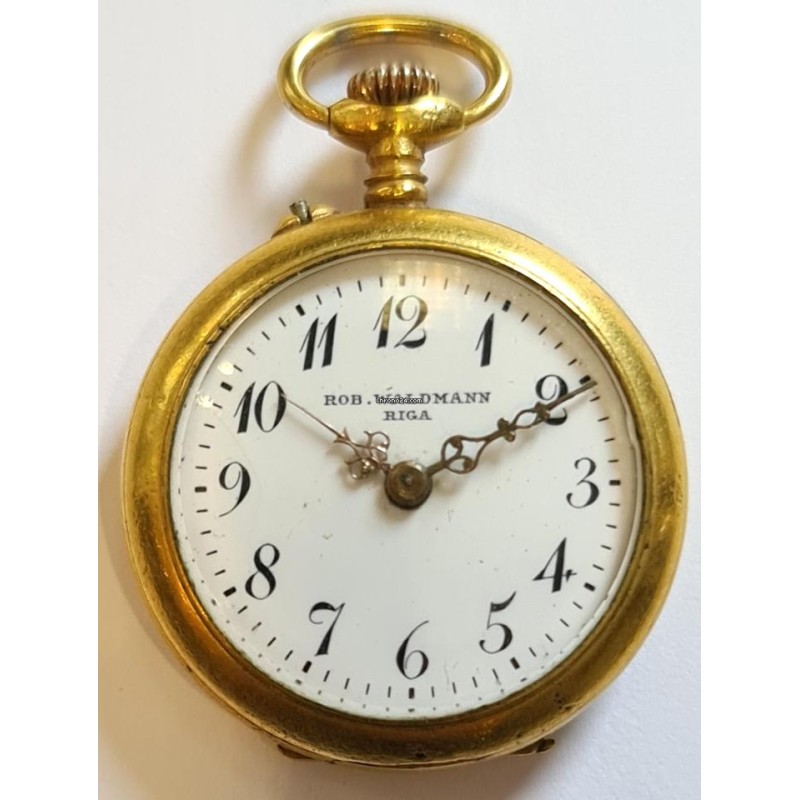 Rob.Waldmann,Riga Ladies Gold Plated Pocket Watch - White, 1927