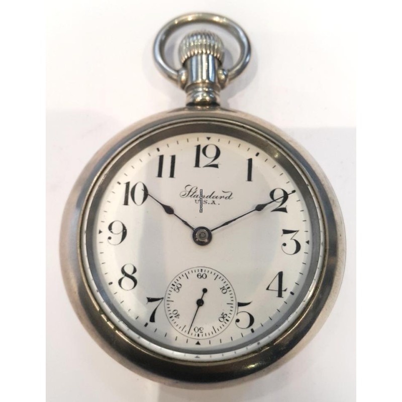 Standard U.S.A. Watch Railway Pocket Watch - White, 1904