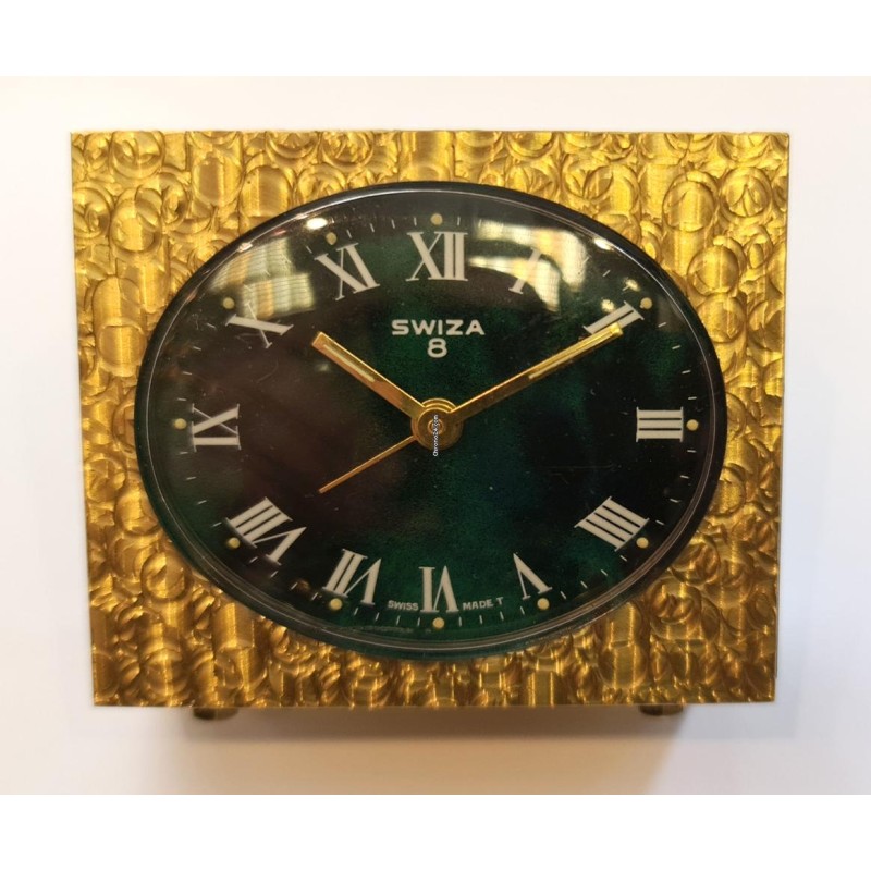 Swiza 8 Days Alarm Clock - Green, 1958