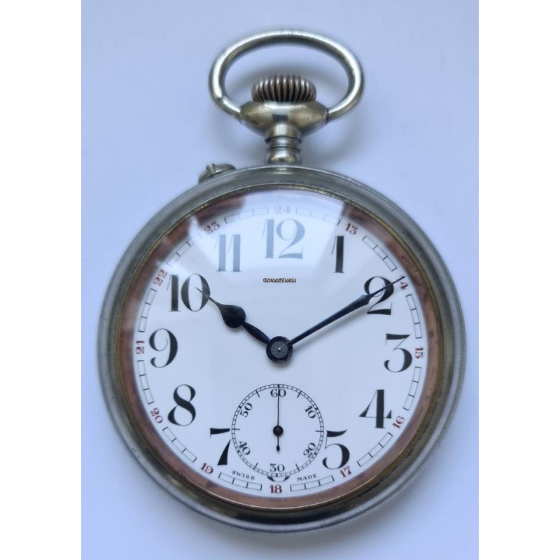 Tillhor Telegrafverket Huge Pocket Watch - White, 1900