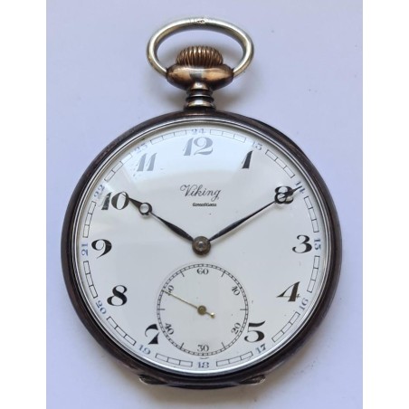 Viking Silver Pocket Watch - White, 1939