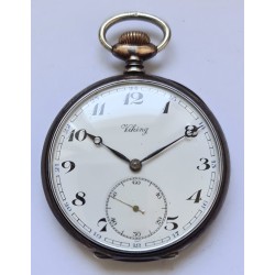 Viking Silver Pocket Watch - White, 1939