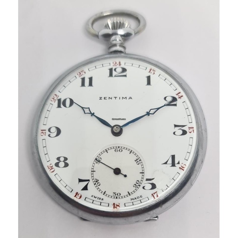 Zentima Pocket Watch - White, 1925