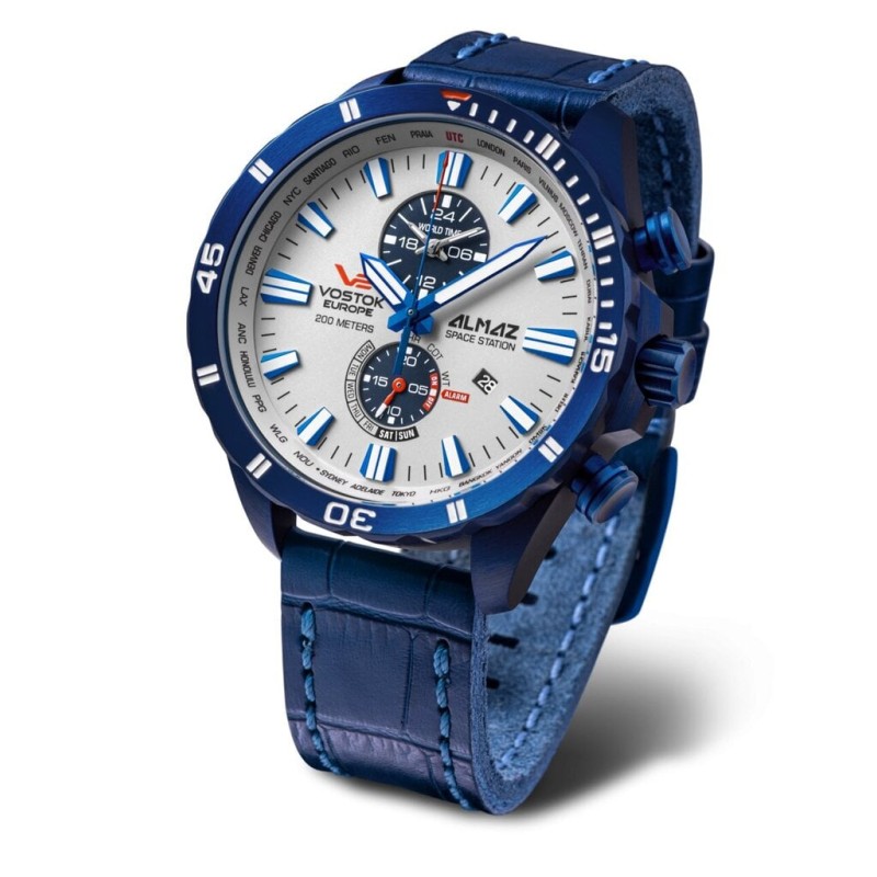 Vostok Europe Almaz Space Station Multifunctional YM8J-320D657 - White