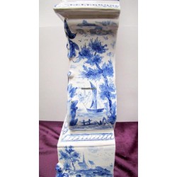 Antique Dutch Porcelain Chimney Clock - 1870s