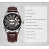 OCHSTIN – Men’s Automatic Mechanical Skeleton "Pilot" Style Wristwatch - Brown