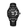 OCHSTIN – Men’s Automatic Mechanical Skeleton "Pilot" Style Wristwatch - Total black