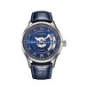 OCHSTIN – Men’s Automatic Mechanical Skeleton "Pilot" Style Wristwatch - Silver/Blue