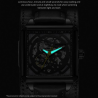 OCHSTIN 7237 – Business Style Skeleton Mechanical Wristwatch with Luminescence – Total black