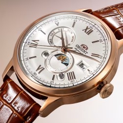 Orient RA-AK0801S30B Sun and Moon Automatic Mens Watch 41mm 3ATM