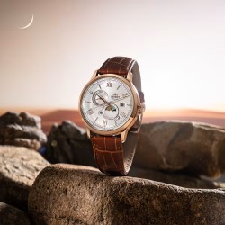 Orient RA-AK0801S30B Sun and Moon Automatic Mens Watch 41mm 3ATM
